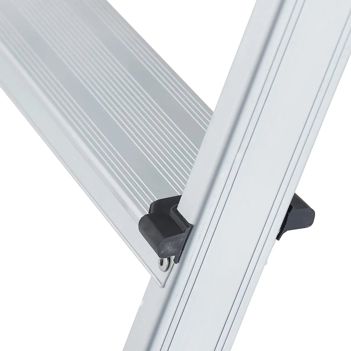 2 Step Folding Ladder Stool Double-Side Aluminium Ladder Non Slip Tread Safety Stool House Work Platform Stepladder