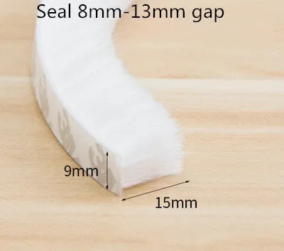 10/5Meters Brush Strip Self Adhesive Door Window Sealing Strip Home Door Window Sound Insulation Seal Film Door Weather Strip
