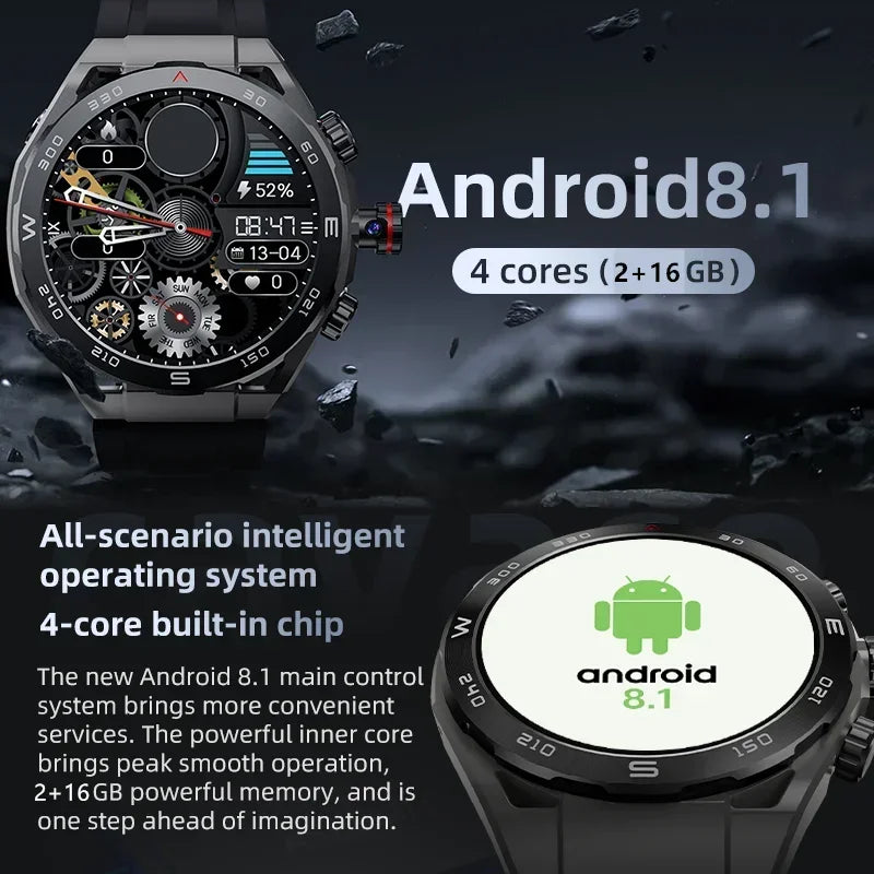 VP900 SmartWatch SIM 4G Android Man SmartWatch 2+16GB AMOLED Display Video Call IP67Waterproof Heart Rate Monitor GlobalVersion