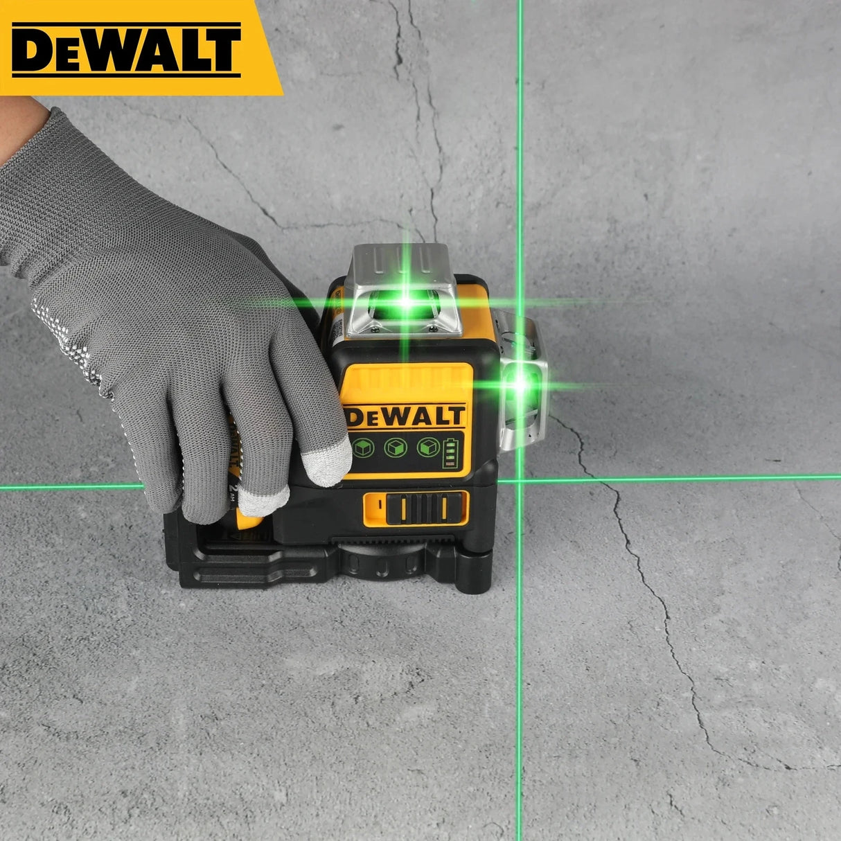 "2025 New!" Dewalt DW089LG vertical 12V lithium battery 12-wire laser 360 horizontal green instrument Outdoor tool nivel laser