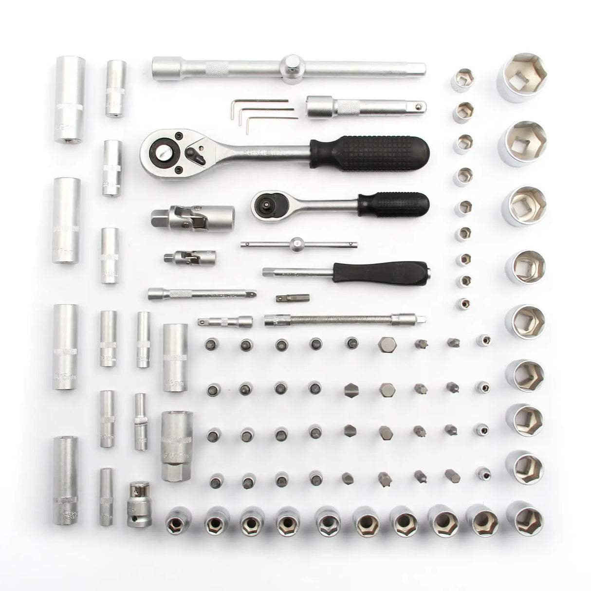 Professional 94Pcs 1/2" & 1/4" Drive Socket Set Screwdriver Bits Ratchet Torque Wrench For Car Repair Kit with Black