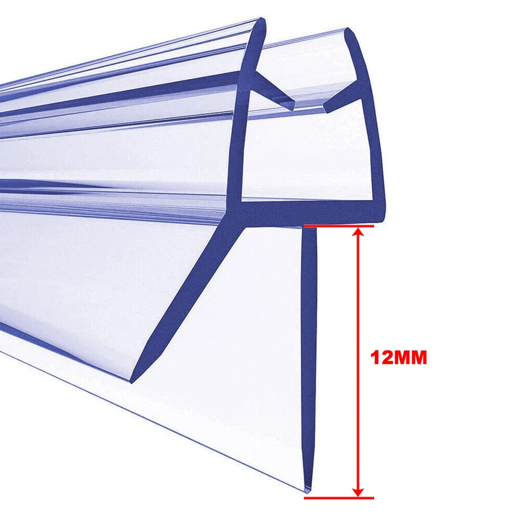 100cm Bathroom Shower Screen Door Seal Strip PVC 12/17/22/23mm Windproof Glass Door Bottom Water Blocking Seal Strips