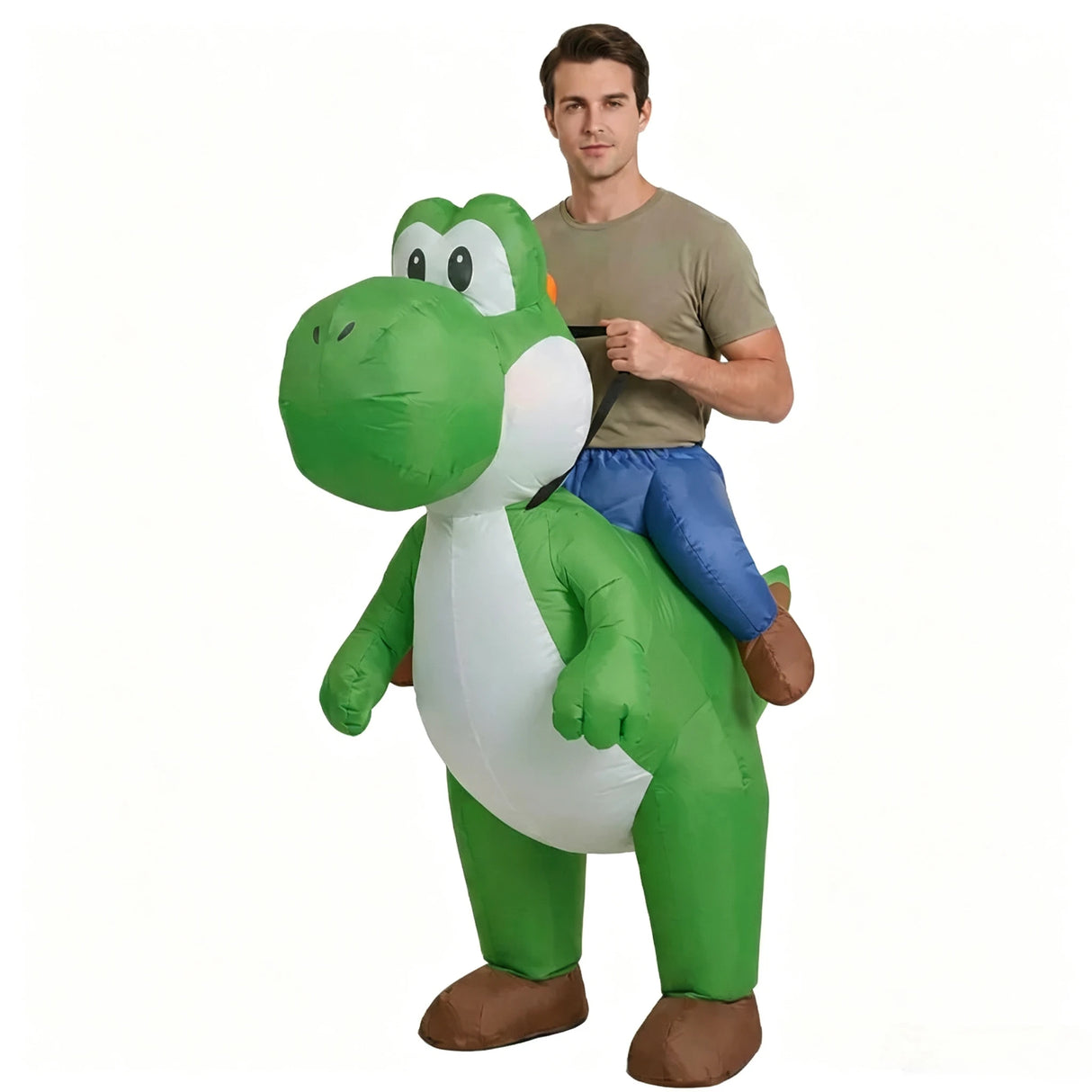 Funny Ride On Dinosaur Inflatable Costume Quick Inflation T-Rex Suit Halloween Carnival Party Fancy Dress Cosplay for Adults