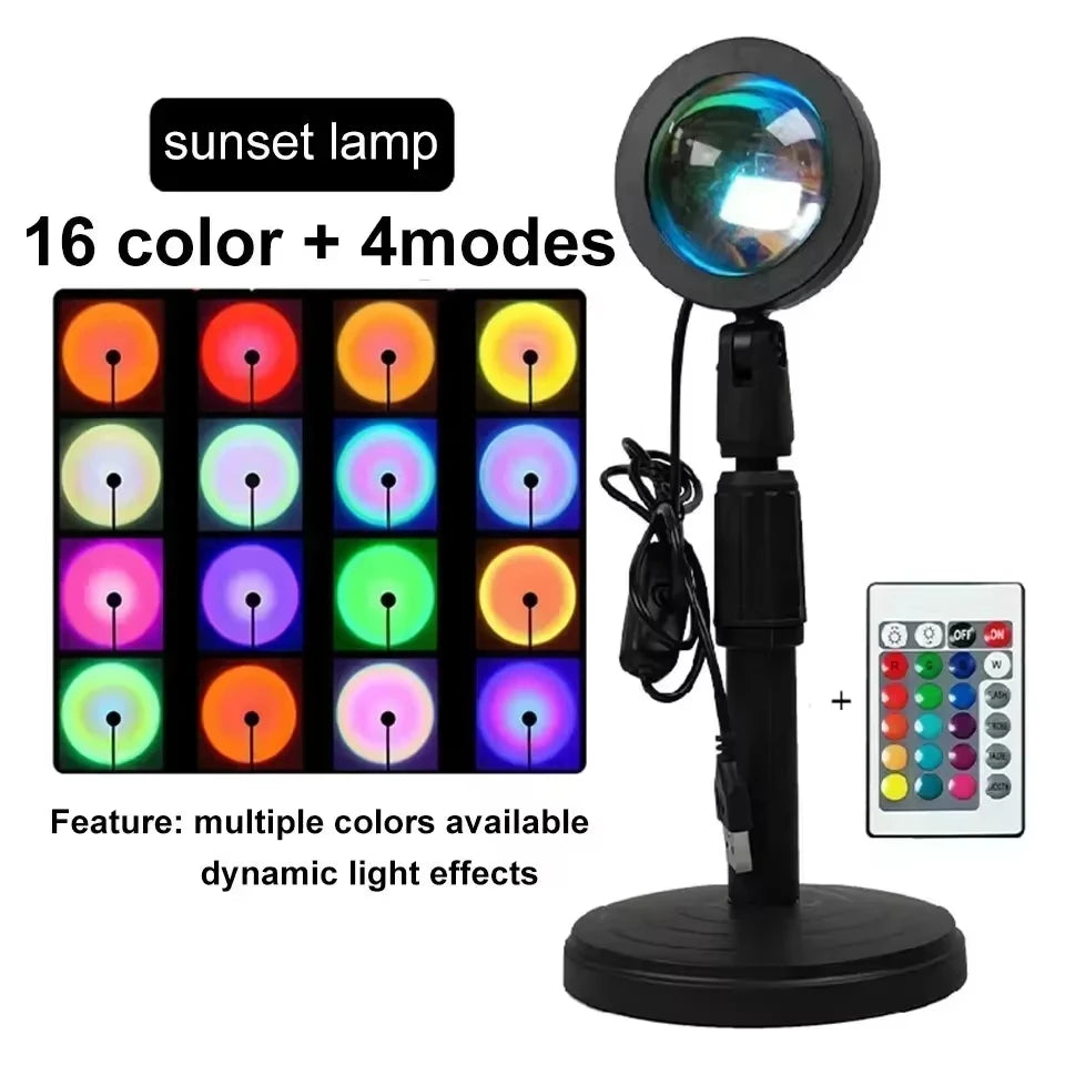 Sunset Projection LED Lamp,Art Deco Metal Crystal Night Light,USB Powered Energy Saving Sunset Lamp,Bedroom Living Room Decor