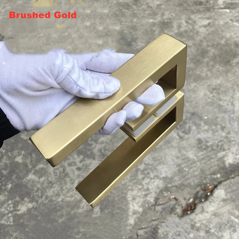 Glass door handle stainless steel wooden door handle shower bathroom accessories(SJ-3046)