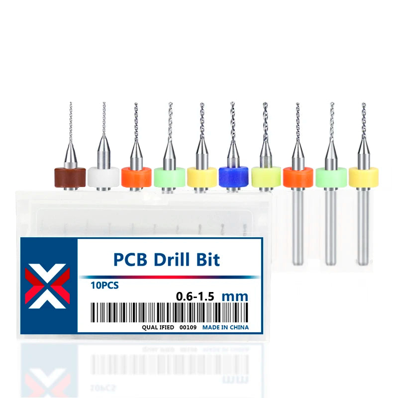 XCAN 0.1mm-2.0mm Import Carbide PCB Drill Bits Print Circuit Board Mini CNC Drilling Bit Set