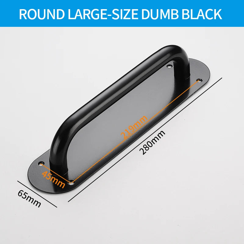 Stainless Steel Doors Handle Sliding Barn Door Handle Furniture Kitchen Cabinet Drawer Handles Pull And Push Door Hardware