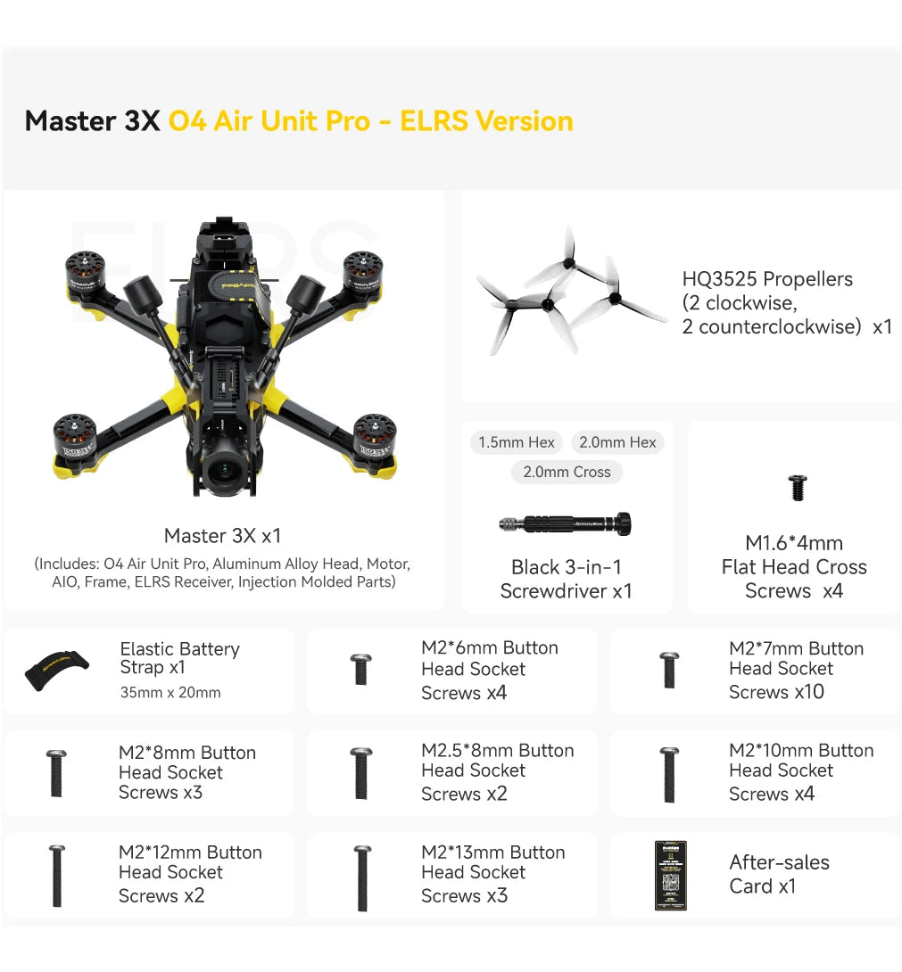 SpeedyBee Master 3X Modular O3/O4 Pro HD Digital VTX FPV Drone