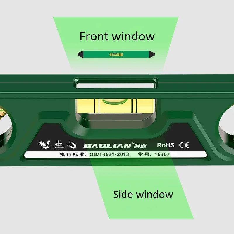 225MM Three Bubble Level Ruler High Precision Spirit Level Magnetic Lever Angle Gauge Finder Leveling Aligner Woodworking tool