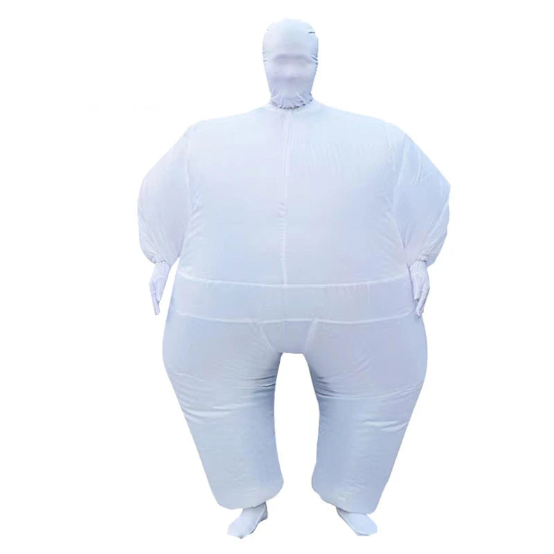 Halloween Adult Funny Role Play Fat Masked Man Sumo Inflatable Costume Unisex Colorful Full Bodysuit Carnival Dress Up Party