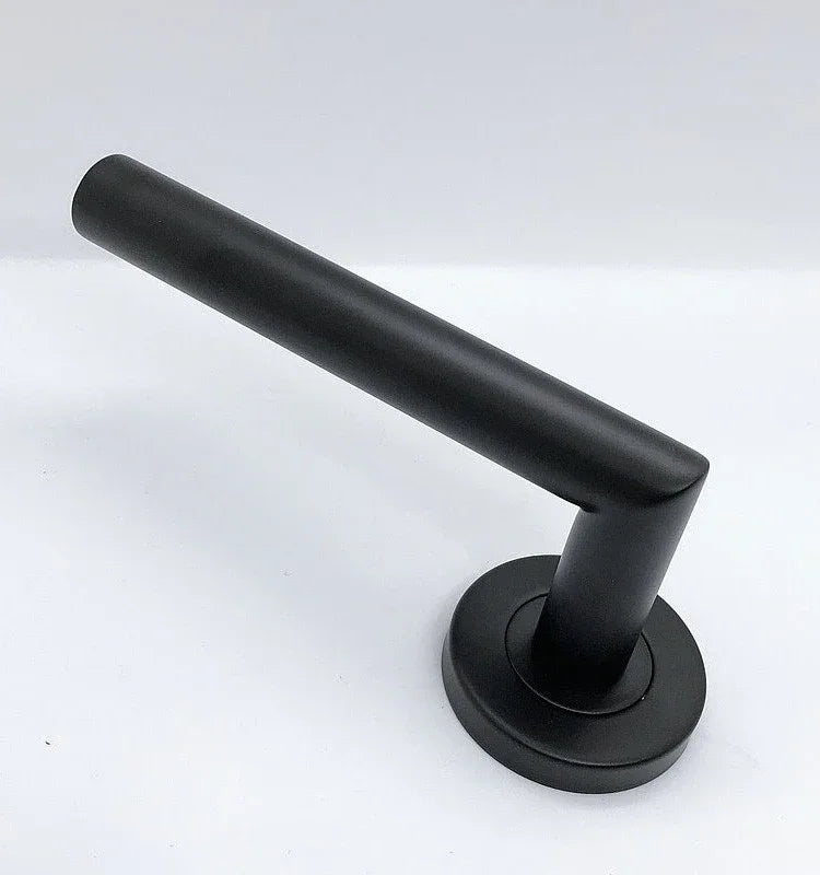 1 Pair 304 Stainless Steel Door Handle Matte Black Round Tube Door Handle Furniture Hardware Door Handles for Interior Doors
