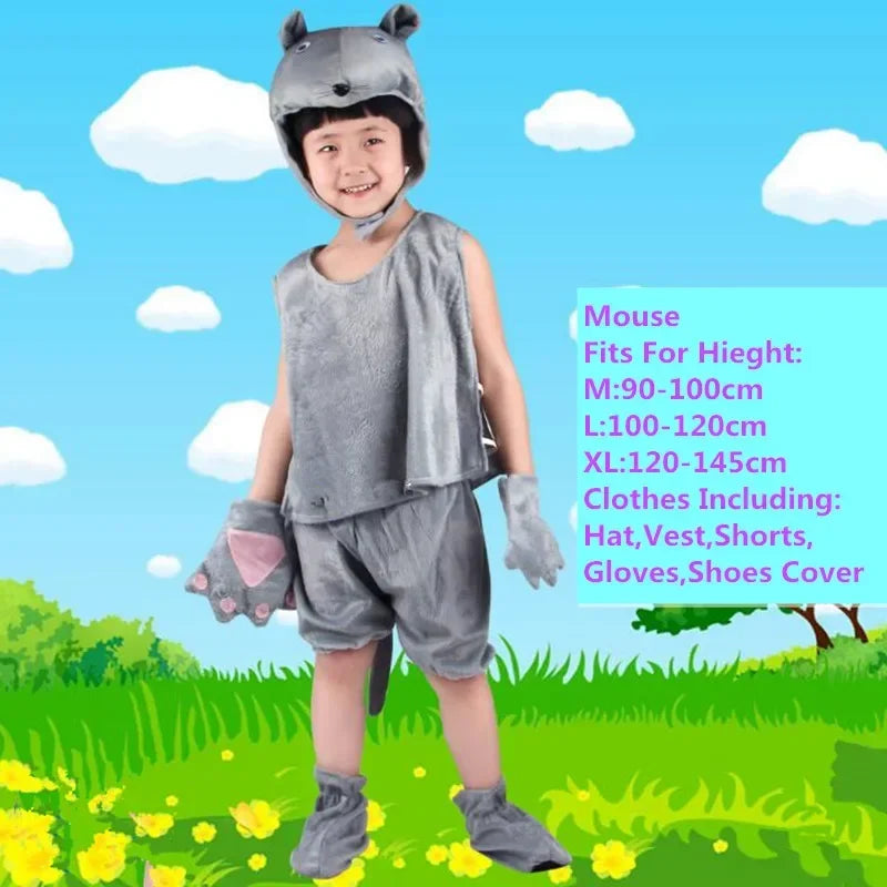 Cute Multiple Animal Costume Children Kids Boys Girls Summer Short Cosplay Costumes Carnival Party Dress Halloween
