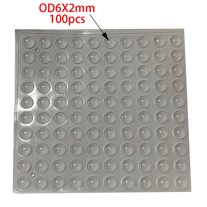 100Pcs Soft Silicone Rubber Anti Slip Bumpers Feet Pads Damper Buffer Cabinet Bumpers Silicone Furniture Pads Drawer Door Pad