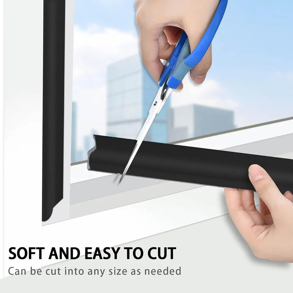 40M-6M Acustic Foam Window Seal Strip for Casement Window Seal Soundproof Foam S Weather Stripping Door Seal Gap Filler Tape