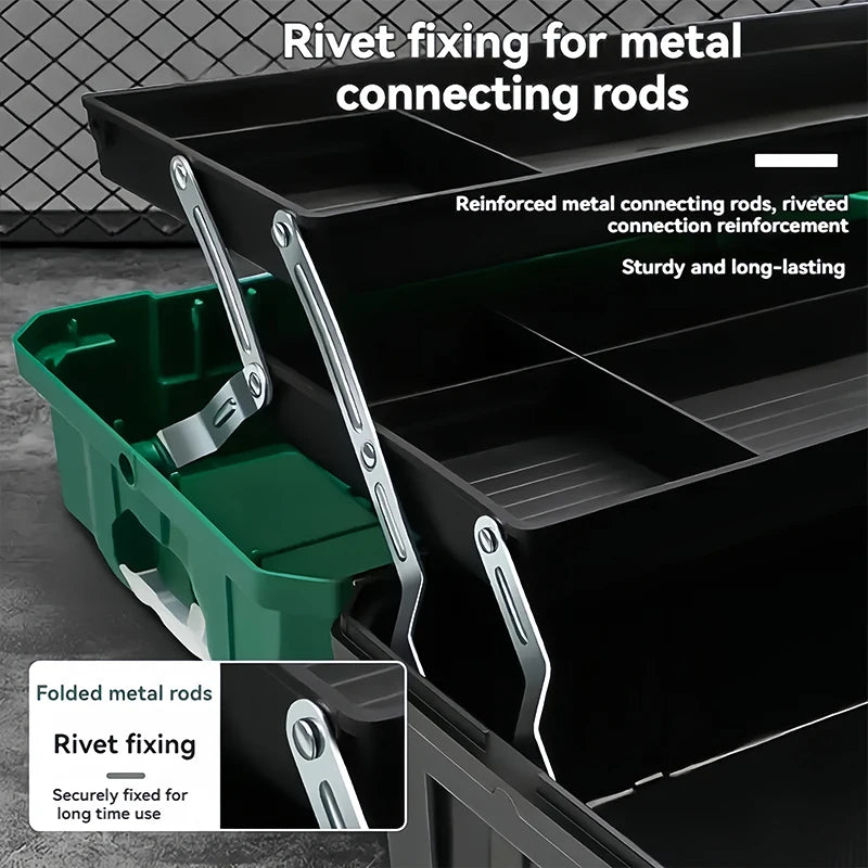 Three-layer foldable tool box household storage box multi-functional hardware tool storage box electrician tool box
