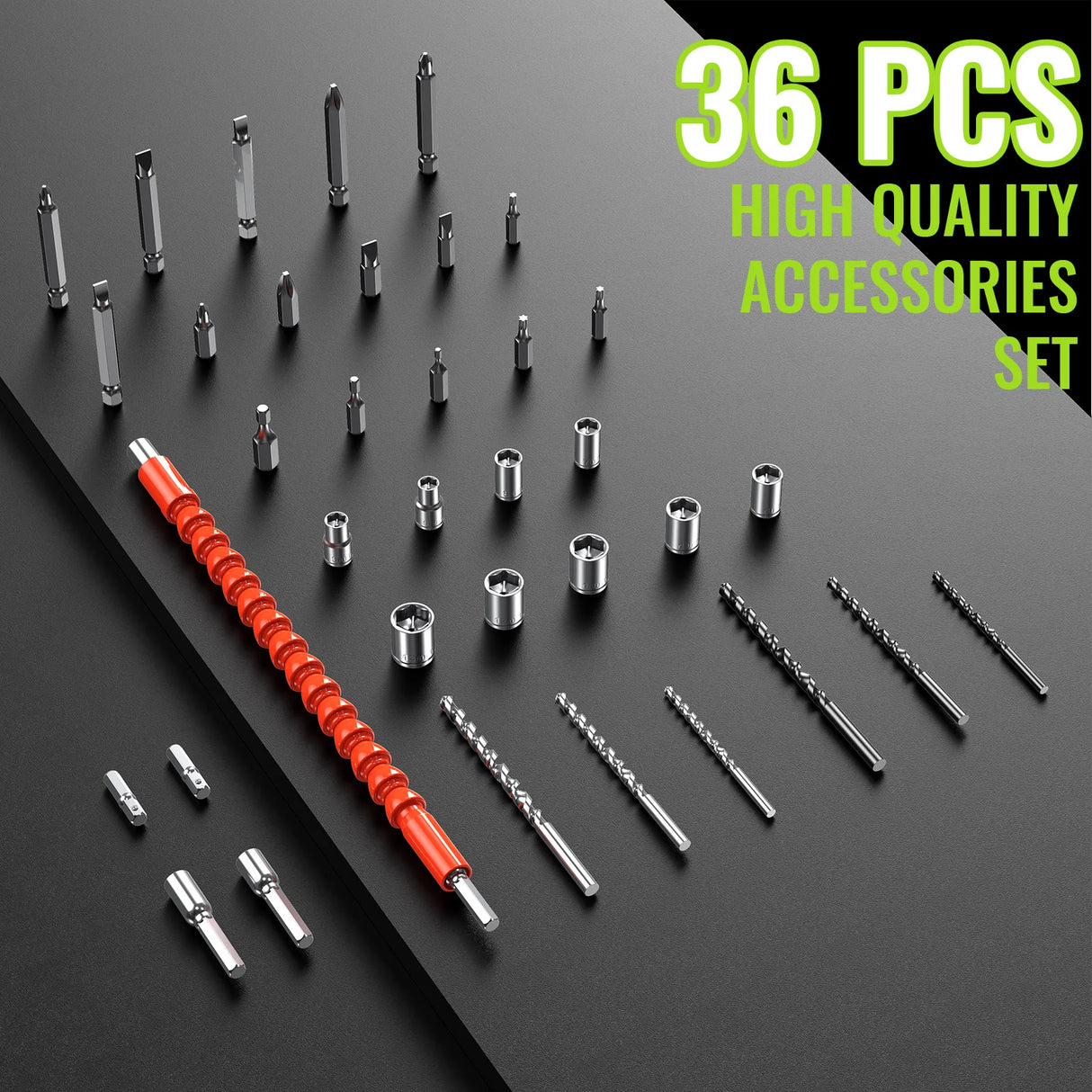 Conentool Electric Screwdriver 21V Rechargeable Battery Cordless Drill Driver LED Work Light Electric Drill 45N.M 25 Torque Set