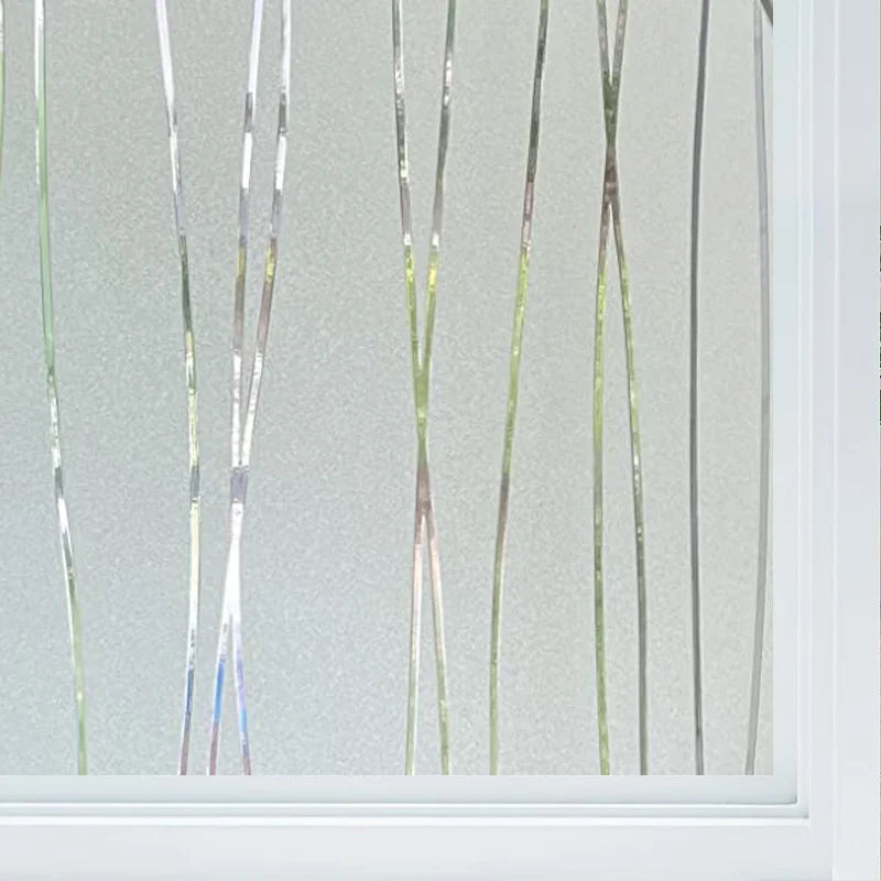 Window Privacy Film Frosted Glass Window Film Static Cling UV Blocking Removable Window Clings Opaque Window Stickers Vinyl