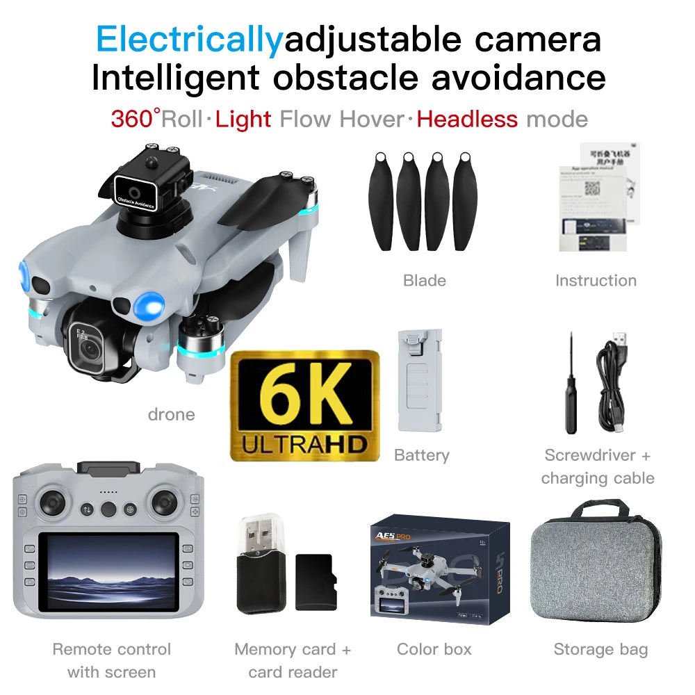 New AE5 Pro Drone 8K 5G GPS Professional HD Aerial Photography Remote Control Aircraft HD Dual Camera 360° Roll Quadcopter Toy