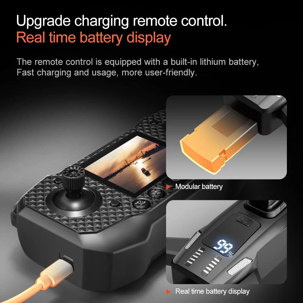 Lenovo M6 Drone 8K Professional 4K Camera Drones 5G WIFI FPV Video large screen remote control RC Dron Quadcopter
