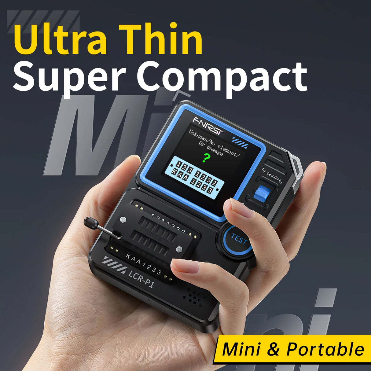 LCR-P1 Transistor Tester Diode Triode Capacitance Resistance Meter LCR ESR Meter NPN PNP MOSFET IR Multifunction Tester