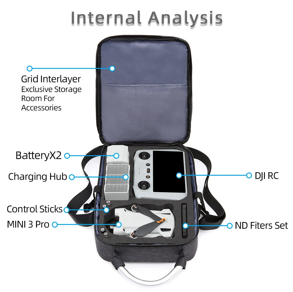 for Mini 3 Storage Box Dron Handbag Universal Bag Single Shoulder Crossbody Bags Drone Battery Bag Accessorie DJI Mini 3 Pro