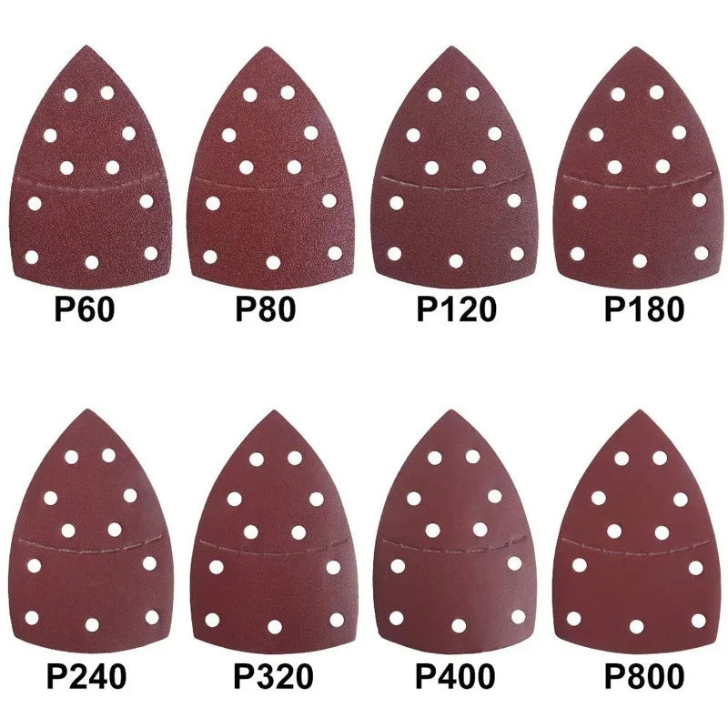 10/20/40 PCS 11Holes Mouse 40-2000 Grits Paper Detail Sanding Sander Sander PSM Triangular Sandpaper Detail Multi
