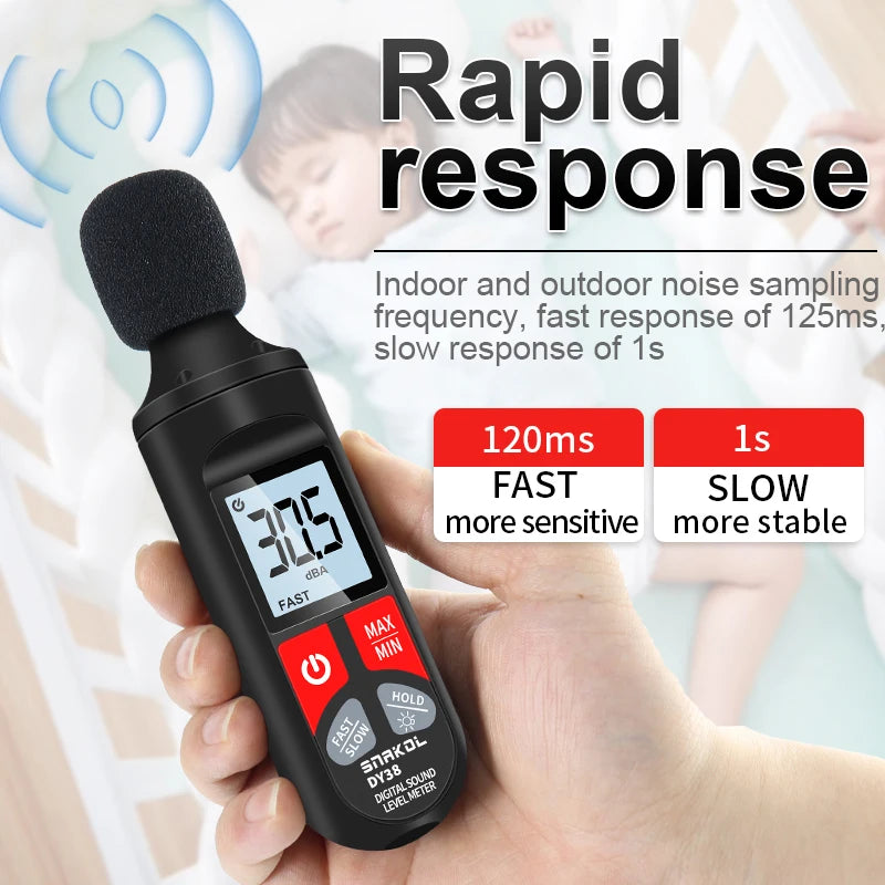 Digital Sound Level Meter Audio Level Meter Sonometro Sound Meter Decibelimetro 30-130dB Decibel Meter Portable Noise Meter