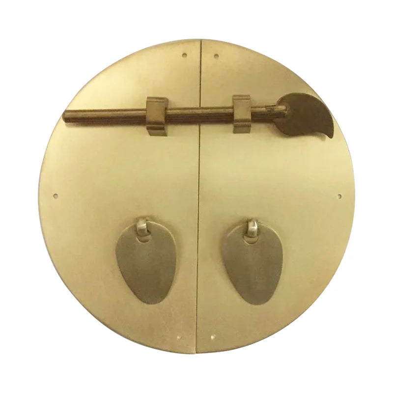 12/15/18/20CM Classic Furniture Handle Brass Round Face Plate Back Plate Cabinet Knobs and Handles Home Improvement