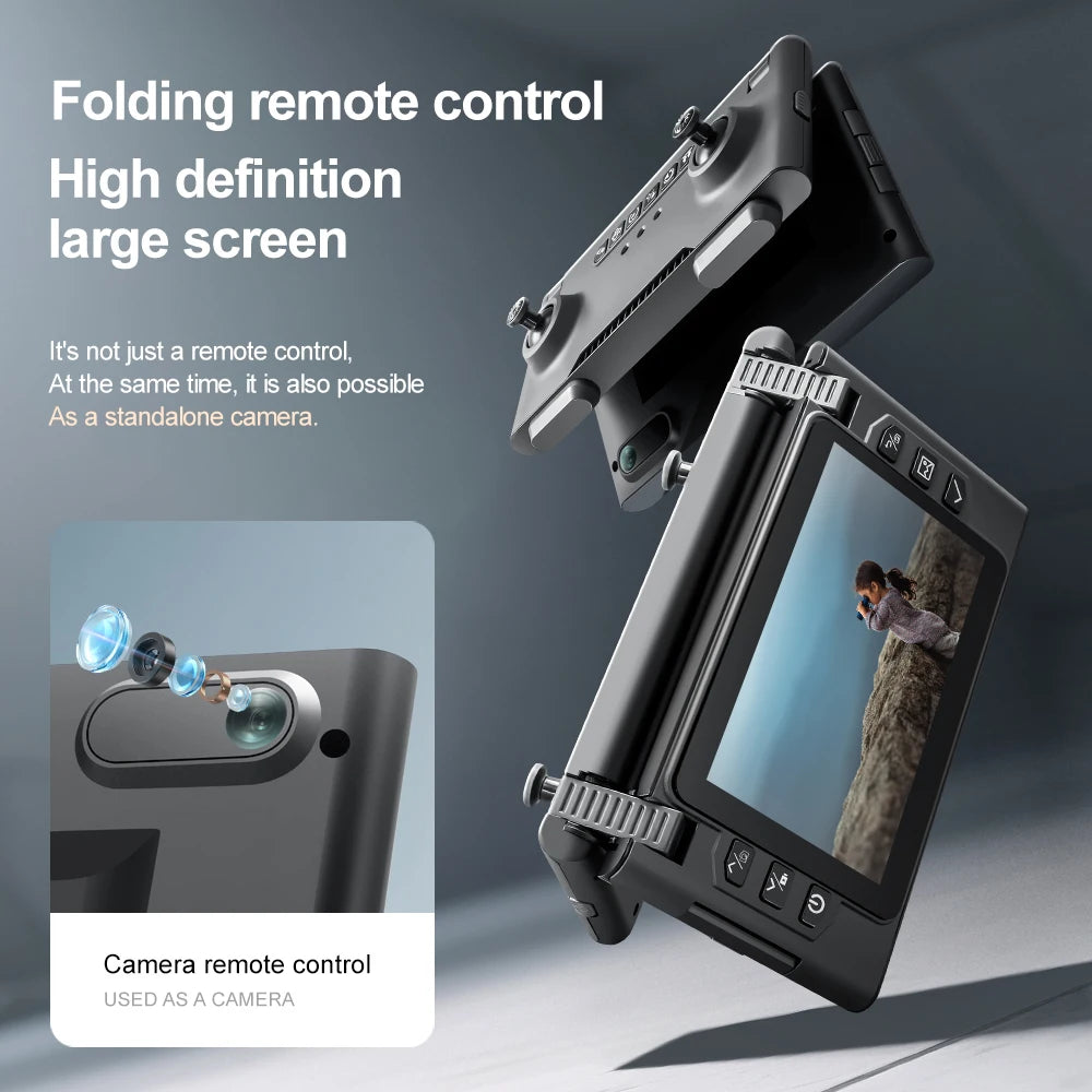 2025 New M66 Max 4K Dual Camera Drone with Foldable Screen 10km Flight Range GPS Auto Return Brushless Motor RC Quadcopter