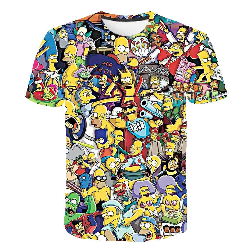 The Simpsons Homer 3d Print T-Shirt Bart Simpson House Clothing Homer Simpsons Costume Men/women Family t-Shirt