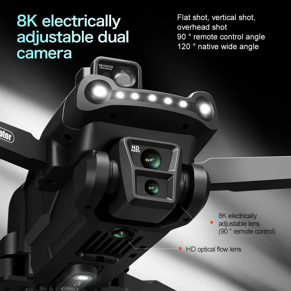 Lenovo V198MAX Foldable Quadcopter 8K HD Dual Camera 50X Zoom 90° Remote Control Angle Intelligent Obstacle Avoidance Brushless