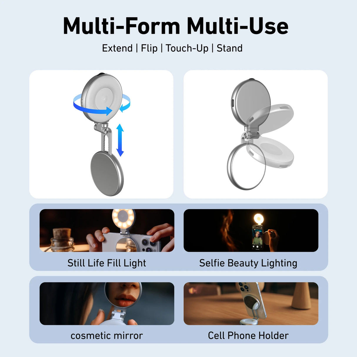 TELESIN Phone Camera Shoot Hand Grip Magnetic Smart Phone Holder Shooting Aid Remote Control Handle For Iphone Android Phone