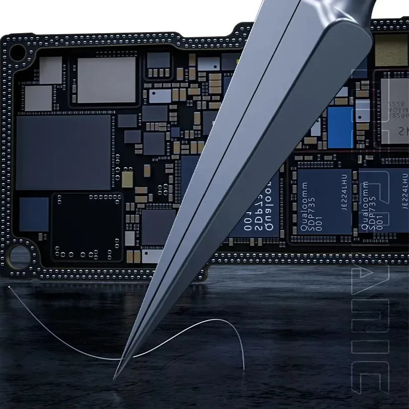 MECHANIC KA-11 Stainless Steel Tweezers for Chip Tin Planting Anti-Corrosion High Hardness Jump Wire Clamping Repair Tools