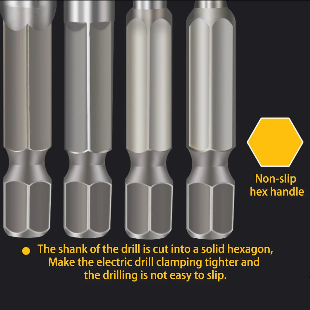 5/6Pcs Set Cross Hex Tile Drill Bits Set for Glass Ceramic Concrete Carbide Hole Opener Brick Hard Alloy Triangle Bit Tool Kit
