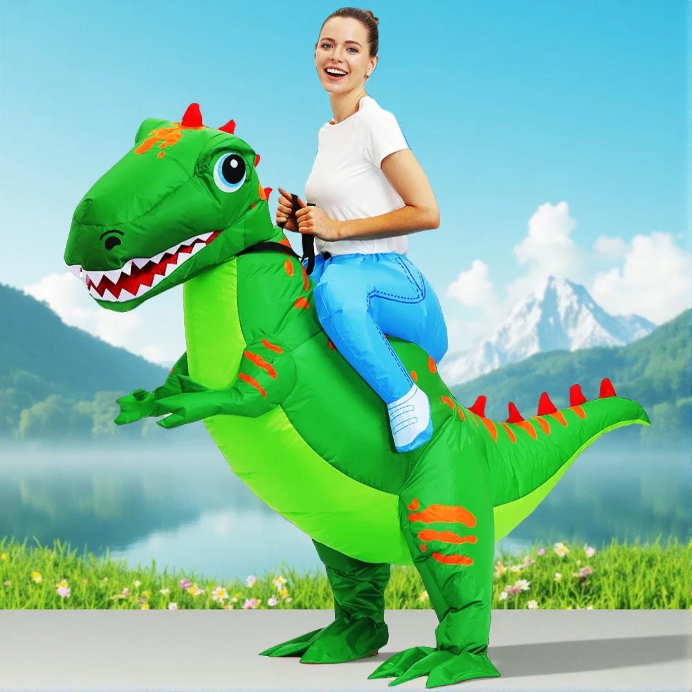 Funny Animal Mascot Unicorn Flamingo Dinosaur Inflatable Costumes Dress Suit Adult Halloween Purim Anime Party Cosplay Costumes