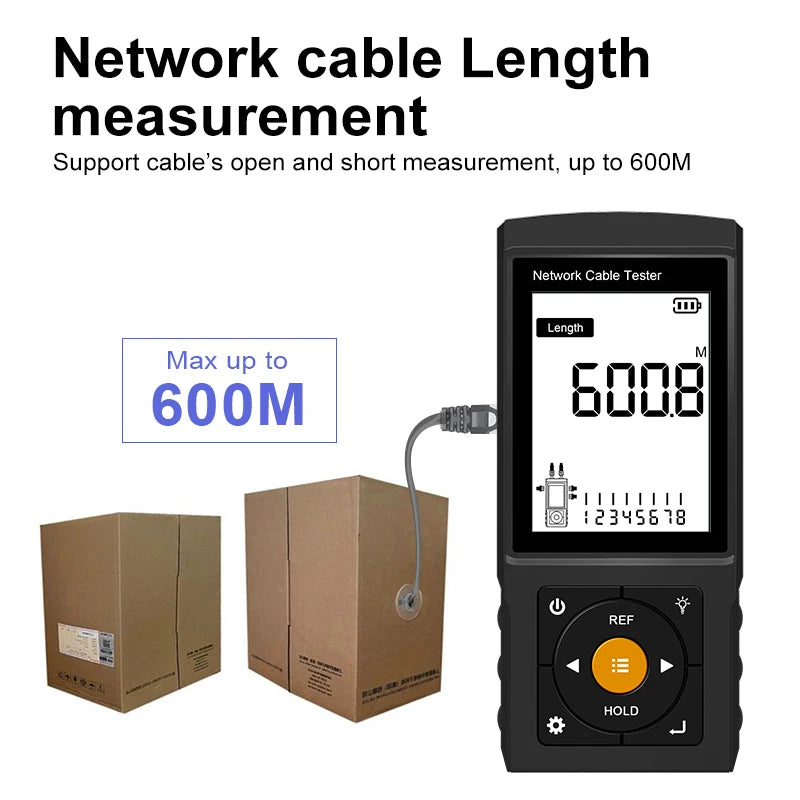 WANGLU Network Cable Tester RJ45 RJ11 Cable Tracker Cable Detector Continuity Tester Network Tools Network Line Finder LT-200