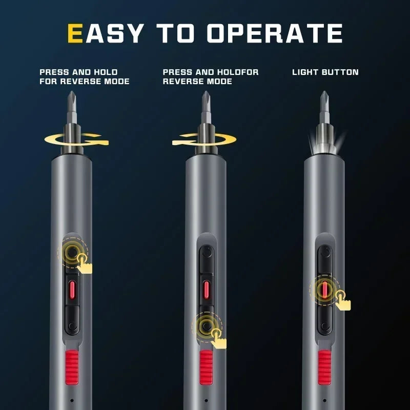 CreationSpace Cordless Electric Screwdriver Set 3 Torque Settings 29/42 in 1 Precision Screwdriver for Phones Watches Repair