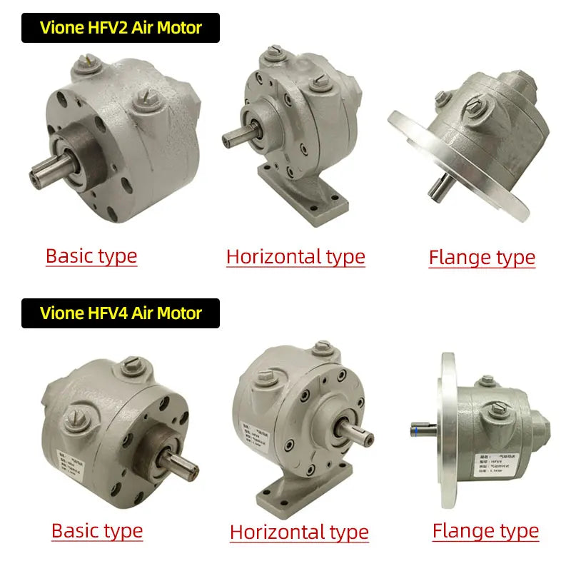 Air Operate Motor Vane HFV2 HFV4 Pneumatic Motor Industry With Gear Small Size And Large Horsepower Rotary Vane Air Motor
