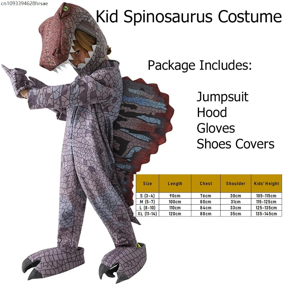 2025 New T-Rex Dilophosaurus Boy Halloween Outfit Triceratops Onesie Outfit Child Spinosaurus Dinosaur Costume