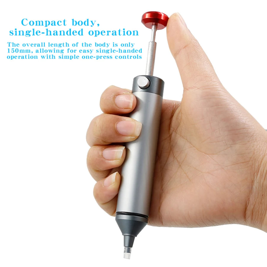 CJ-138 silicone nozzle aluminum alloy powerful desoldering pump, manual vacuum soldesolder suckerr sucker, soldering gun