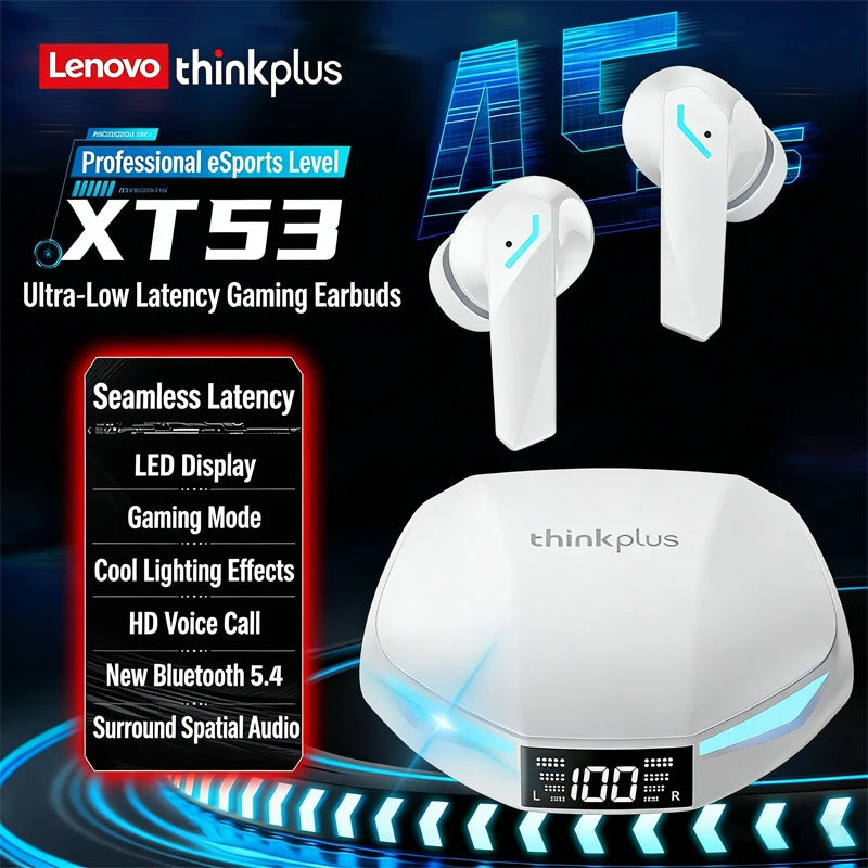 Lenovo GM2 PRO Bluetooth Headset for Game 5.3 Spoit Headset Dual Mode HD Call Noise Reduction Earbuds with Mic Music Earphories