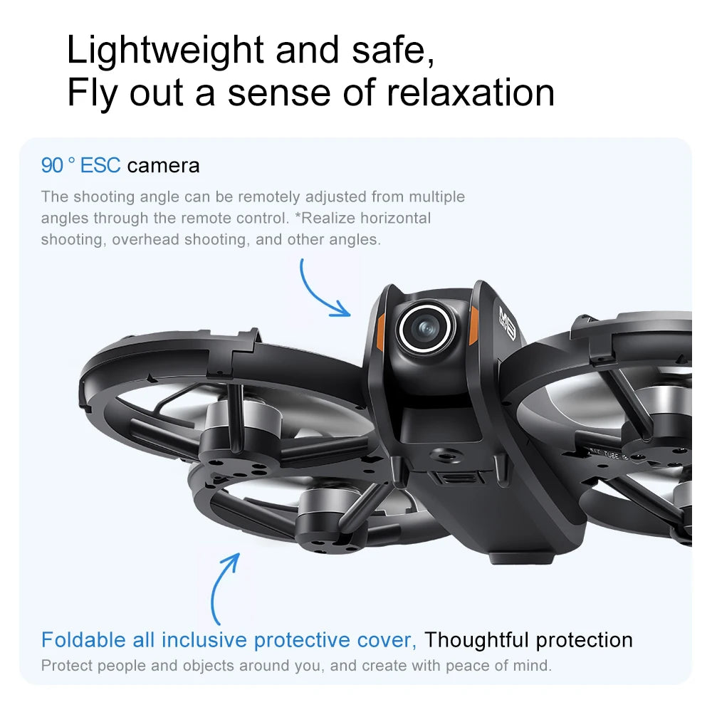 M5 Drone Screen Remote Control Brushless MotorHeadless Mode Helicopter Optical Flow Quadcopter Dron RC Toys for Boy Gift