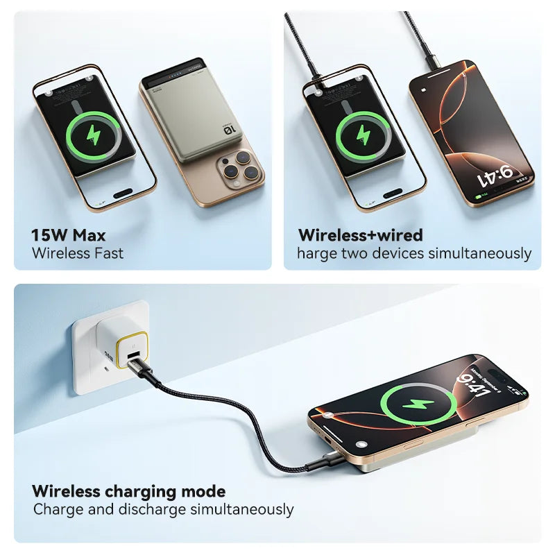 KUULAA 10000mAh portable power bank 20W fast charging