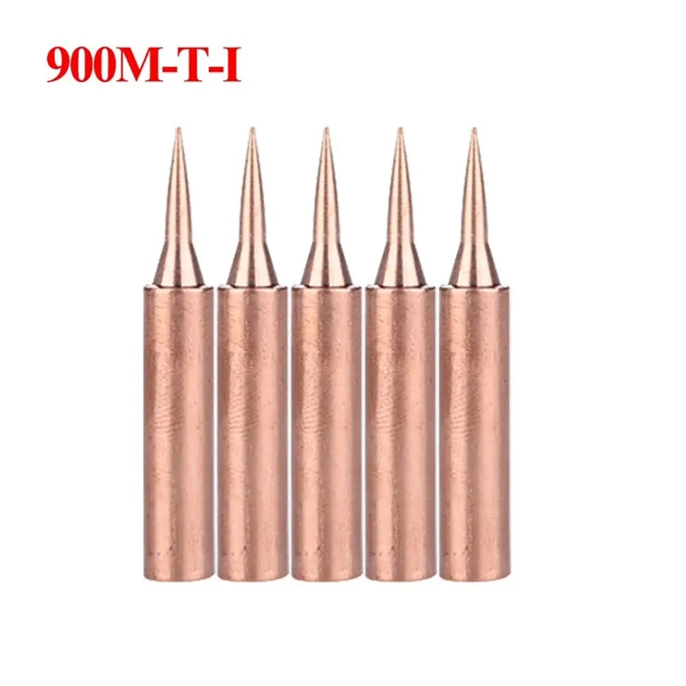 5Pcs 900M-T Pure Copper Soldering Iron Tip Soldering iron BGA Soldering Station Lead-free Solder Tips Branding Iron Welding