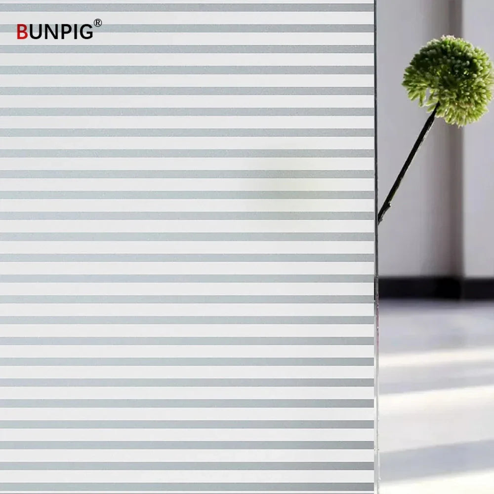 Privacy Window Film Sun Protection UV Blocking Self-adhesive Film for Home Frosted Opaque Stained Glass Sticker Heat Control