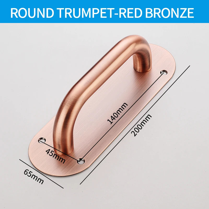 Stainless Steel Doors Handle Sliding Barn Door Handle Furniture Kitchen Cabinet Drawer Handles Pull And Push Door Hardware