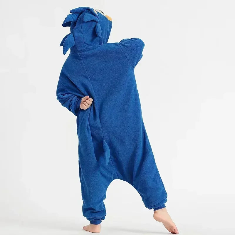 Winter Sonic Onesies Cosplay Costumes Robes Adults Kigurumi Onesie Anime Nightgown Halloween Animal Cartoon Pajamas Sleepwear