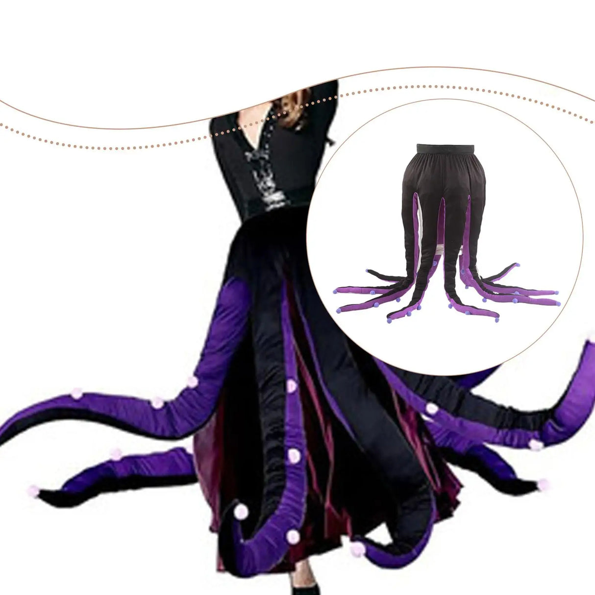 Octopus Costume for Men Women Creative Clothes Role Playing Fancy Dress for Party Holiday Carnival Masquerade Photo Props