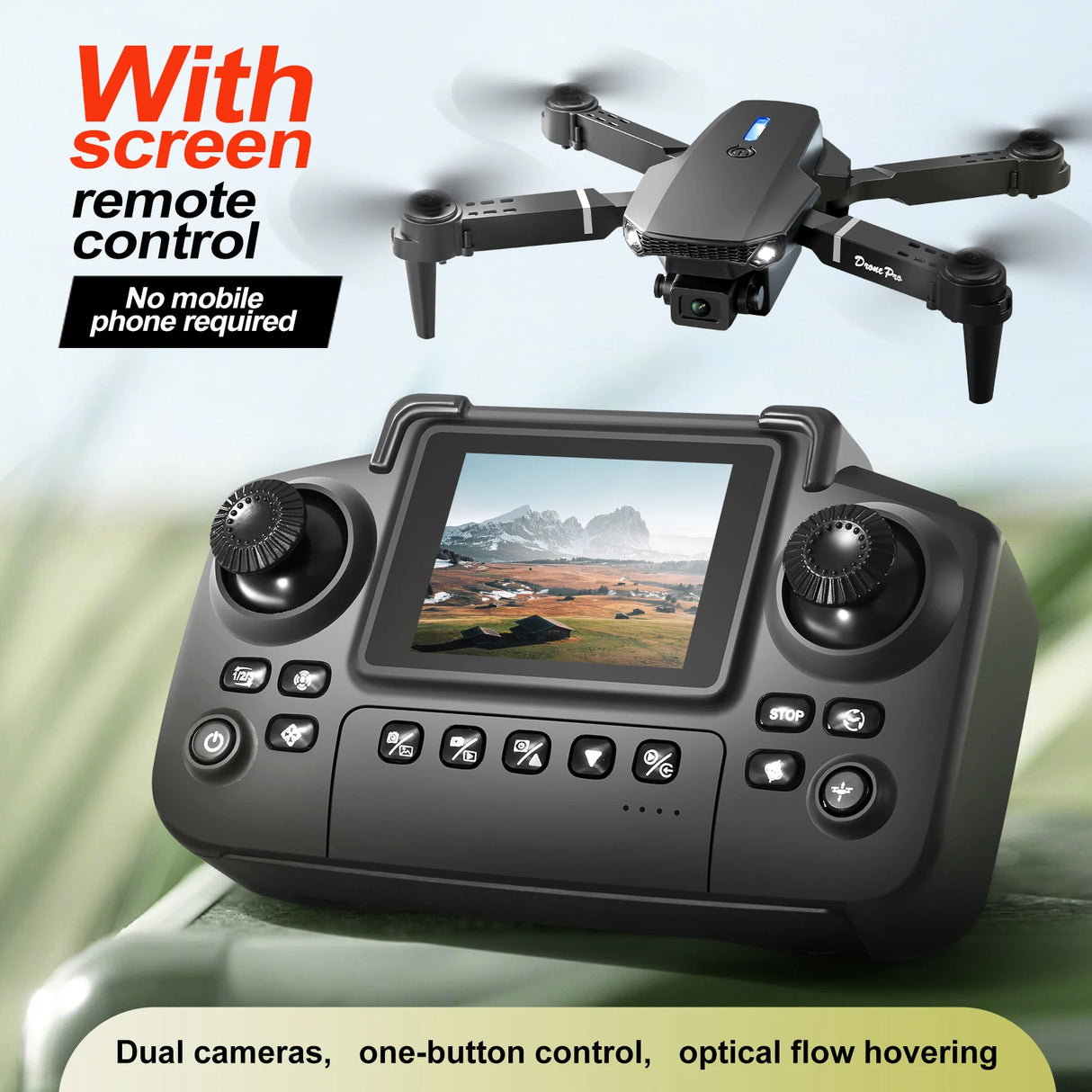 2026 E88 LED Mini Foldable Drones HD Dual Camera GPS Obstacle Avoidance Brushless Motor RC Quadcopter Toys Gifts