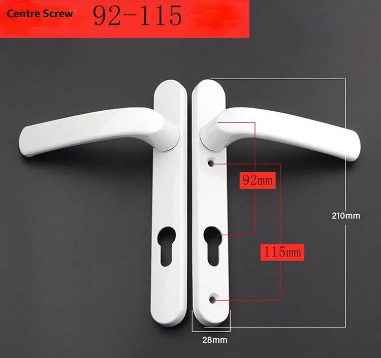 Narrow Universal Security Sliding Door Handle Size 85mm 92mm Aluminium Alloy Door Handle Panel Room Door Panel Security Locks